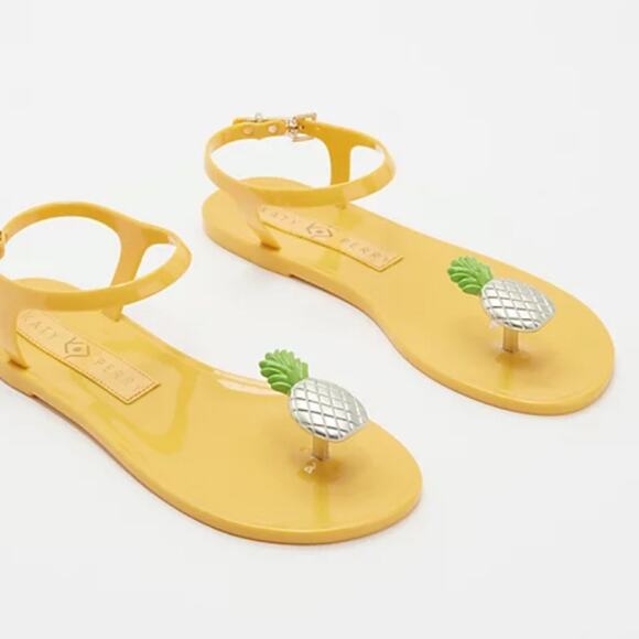 NEW Katy Perry Pineapple Geli Jelly Scented Sandals - Picture 1 of 5